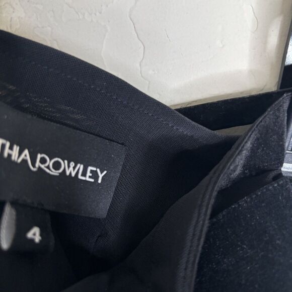 Cynthia Rowley Black Velvet Midi Dress - Picture 4 of 7